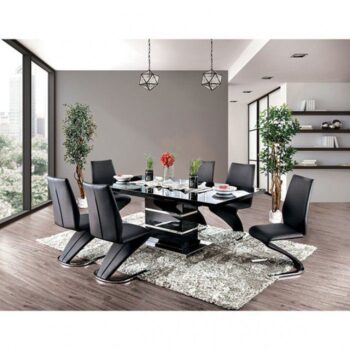 MIDVALE DINING TABLE  CM3650BK-T       BY Furniture of America