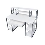 White &Black Amiel Writing Desk by ACME Home Office Mobilia Cleopatra 16 White &Black Amiel Writing Desk by ACME 16