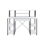 White &Black Amiel Writing Desk by ACME Home Office Mobilia Cleopatra 17 White &Black Amiel Writing Desk by ACME 17