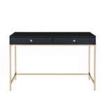 Black & Gold Ottey Writing Desk by ACME Home Office Mobilia Cleopatra 16 Black & Gold Ottey Writing Desk by ACME 16