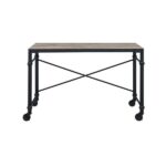 Rustic Oak Oklarth Writing Desk OF00103 by ACME Home Office Desks Mobilia Cleopatra 15 Rustic Oak Oklarth Writing Desk OF00103 by ACME 15