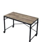 Rustic Oak Oklarth Writing Desk OF00103 by ACME Home Office Desks Mobilia Cleopatra 16 Rustic Oak Oklarth Writing Desk OF00103 by ACME 16
