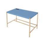 Navy Blue & Gold Midriaks Writing Desk by ACME Home Office Mobilia Cleopatra 21 Navy Blue & Gold Midriaks Writing Desk by ACME 21