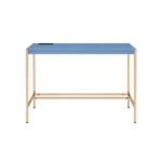 Navy Blue & Gold Midriaks Writing Desk by ACME Home Office Mobilia Cleopatra 22 Navy Blue & Gold Midriaks Writing Desk by ACME 22