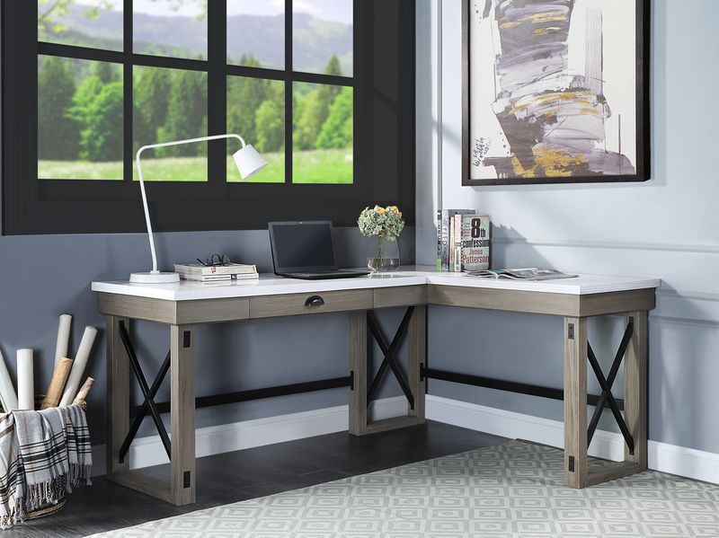 Marble Top Talmar Writing Desk W/Lift Top OF00055 by ACME