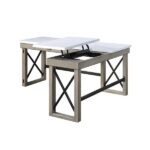 Marble Top Talmar Writing Desk W/Lift Top OF00055 by ACME 14