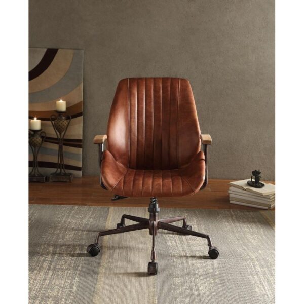 Cocoa Leather Hamilton Office Chair 92413 by ACME - Image 2
