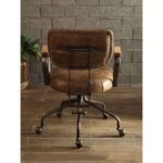 Whiskey Leather Hallie Office Chair 92410 by ACME Home Office Mobilia Cleopatra 13 Whiskey Leather Hallie Office Chair 92410 by ACME 13