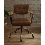 Whiskey Leather Hallie Office Chair 92410 by ACME Home Office Mobilia Cleopatra 14 Whiskey Leather Hallie Office Chair 92410 by ACME 14