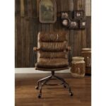 Whiskey Leather Harith II Office Chair 92416 by ACME Home Office Mobilia Cleopatra 11 Whiskey Leather Harith II Office Chair 92416 by ACME 11