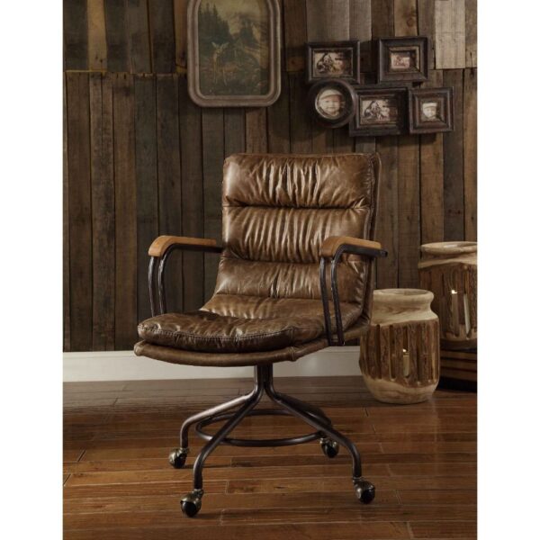 Whiskey Leather Harith II Office Chair 92416 by ACME - Image 2