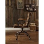 Whiskey Leather Harith II Office Chair 92416 by ACME Home Office Mobilia Cleopatra 13 Whiskey Leather Harith II Office Chair 92416 by ACME 13