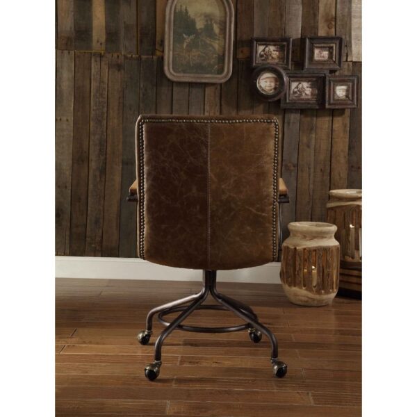 Whiskey Leather Harith II Office Chair 92416 by ACME - Image 4
