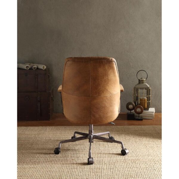 Coffee Leather Hamilton Office Chair by ACME - Image 3