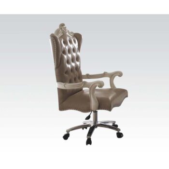 Versailles Executive Office Chair in Gray Leather 92277 by ACME