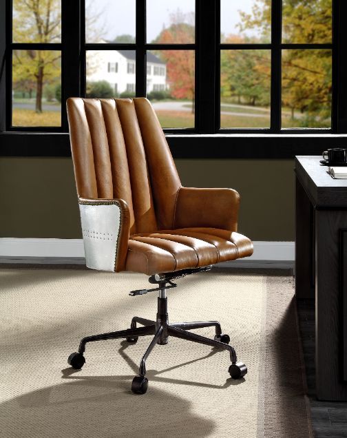 Sahara Leather Salvol Office Chair 93176 by ACME 7