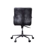 Black Leather Barack Office Chair 92557 by ACME Home Office Mobilia Cleopatra 12 Black Leather Barack Office Chair 92557 by ACME 12