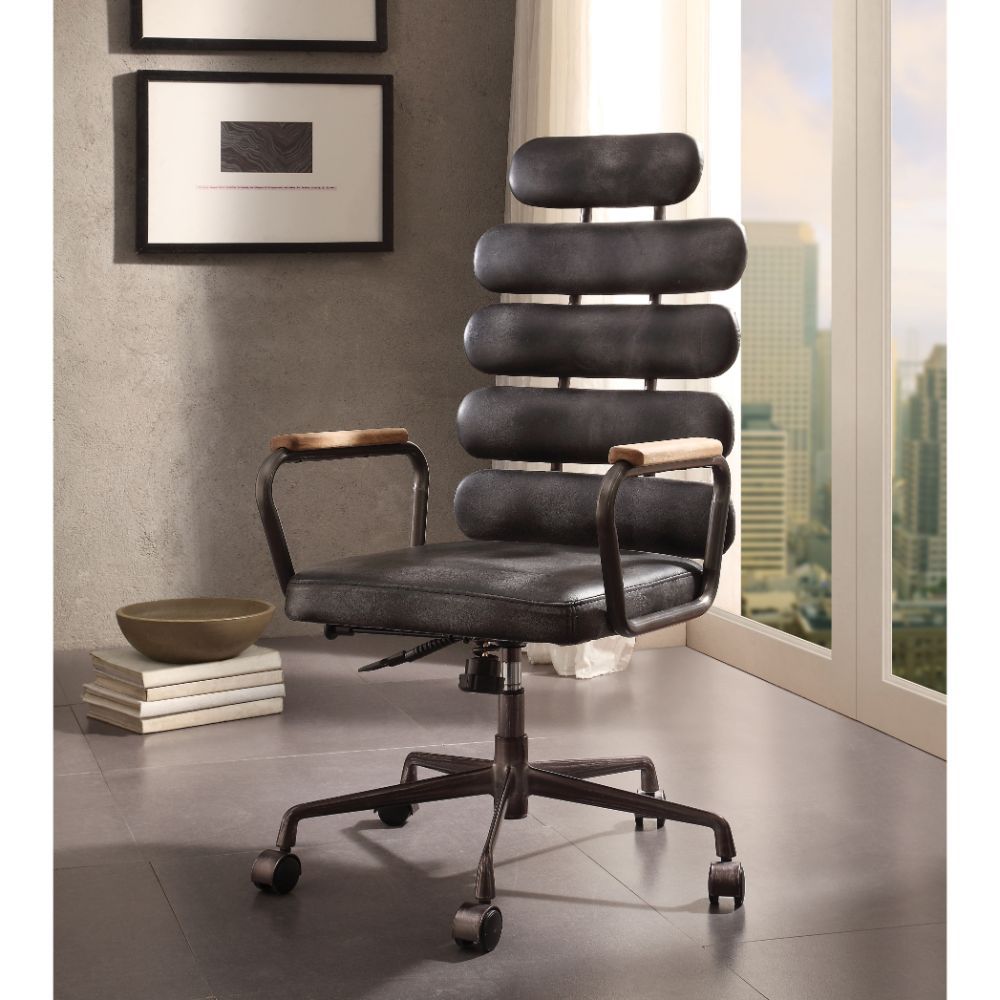 Vintage Black Calan Executive Office Chair by ACME 7