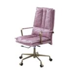Pink Top Grain Leather Tinzud Office Chair by ACME 21