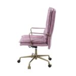 Pink Top Grain Leather Tinzud Office Chair by ACME 22