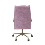 Pink Top Grain Leather Tinzud Office Chair by ACME 24