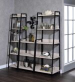 Natural & Black Wendral Bookshelf 92672 by ACME Home Office Mobilia Cleopatra 9 Natural & Black Wendral Bookshelf 92672 by ACME 9