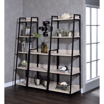 Natural & Black Wendral 23″L Bookshelf 92674 by ACME