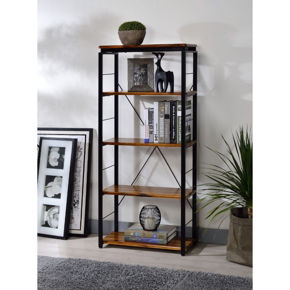 Oak & Black Jurgen Bookshelf by ACME