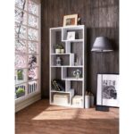 White Mileta II Bookshelf by ACME 11