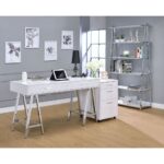 White& Chrome Coleen File Cabinet by ACME Accent Furniture Mobilia Cleopatra 14 White& Chrome Coleen File Cabinet by ACME 14