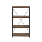 Weathered Oak Bob Bookshelf 92399 by ACME Home Office Mobilia Cleopatra 14 Weathered Oak Bob Bookshelf 92399 by ACME 14