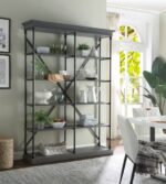 Rukia Bookshelf With 5 Tier Shelf Metal X-Shaped by ACME Home Office Mobilia Cleopatra 9 Rukia Bookshelf With 5 Tier Shelf Metal X-Shaped by ACME 9