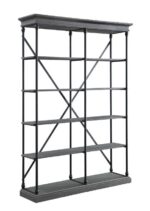 Rukia Bookshelf With 5 Tier Shelf Metal X-Shaped by ACME Home Office Mobilia Cleopatra 11 Rukia Bookshelf With 5 Tier Shelf Metal X-Shaped by ACME 11