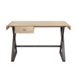 Gold Aluminum Danton Executive Writing Desk 92424 by ACME 14