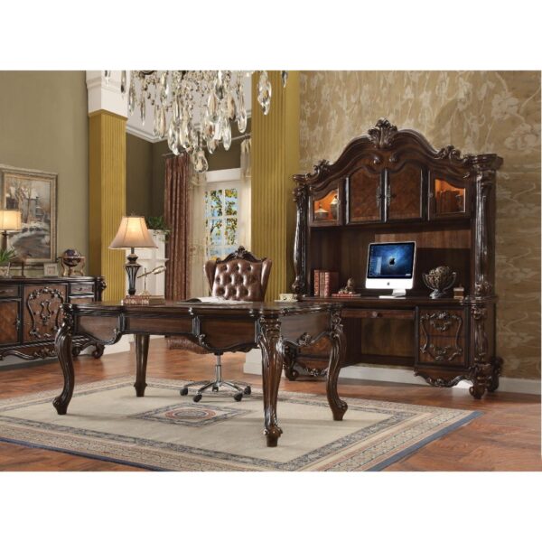 Cherry Oak Versailles Executive Writing Desk 92280 by ACME - Image 2