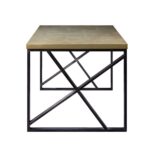 Gold Aluminum Jennavieve Executive Writing Desk 92550 by ACME 16