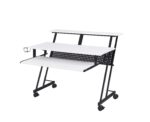 White & Black Suitor Music Desk by ACME Home Office Mobilia Cleopatra 14 White & Black Suitor Music Desk by ACME 14