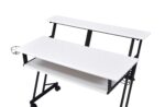 White & Black Suitor Music Desk by ACME Home Office Mobilia Cleopatra 17 White & Black Suitor Music Desk by ACME 17