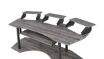 Contemporary Eleazar Music Recording Studio Desk w/ 2 Stands By Acme, Black Oak 20