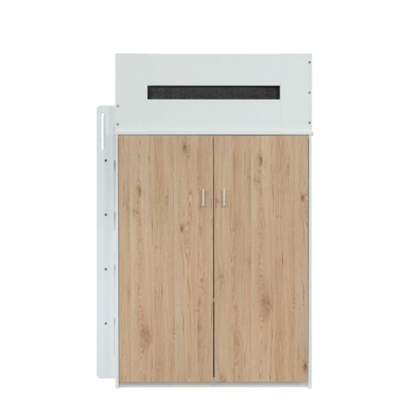 White Nerice Twin Loft Bed W/Desk & Wardrobe by ACME - Image 5