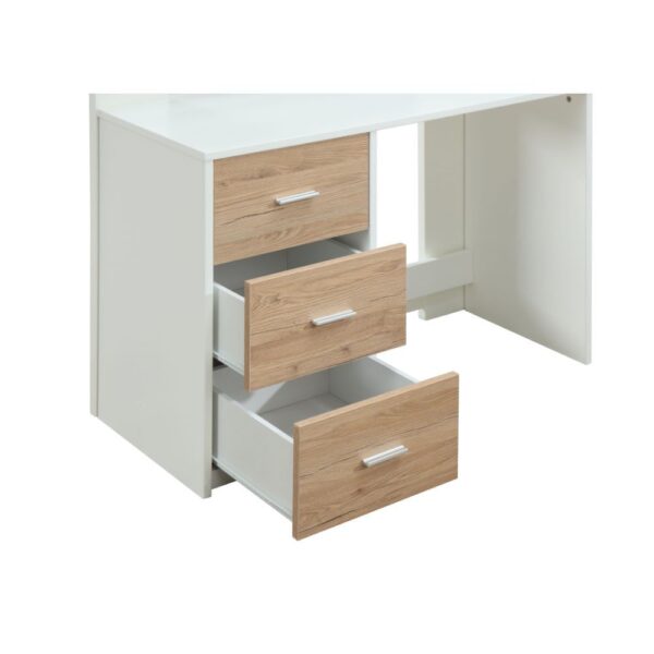 White Nerice Twin Loft Bed W/Desk & Wardrobe by ACME - Image 8