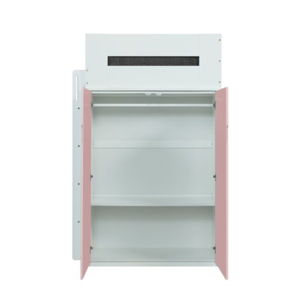 White Nerice Twin Loft Bed W/Desk & Wardrobe by ACME - Image 11