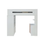 White Nerice Twin Loft Bed W/Desk & Wardrobe by ACME 50