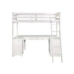Light Gray Ambar Twin Loft Bed W/Desk & Bookcase & Chest 38065 by ACME Bunk and Loft Beds Mobilia Cleopatra 19 Light Gray Ambar Twin Loft Bed W/Desk & Bookcase & Chest 38065 by ACME 19