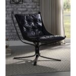 Blue Leather Carney Accent Chair 59832 by ACME 7