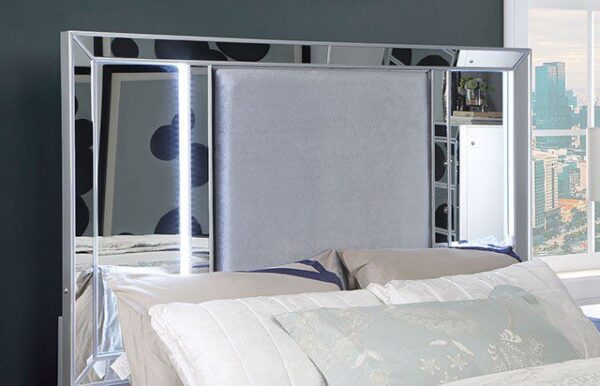 Silver BELLADONNA BED CM7417SV By Furniture of America 8