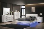 White/Chrome ERLACH BED FOA7189WH By Furniture of America 11