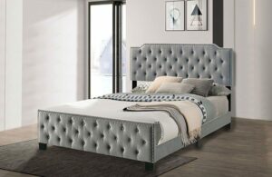 Gray Charlize Bed Cm7414Lg By Furniture Of America | Mobilia Cleopatra GRAY CHARLIZE BED CM7414LG By Furniture of America