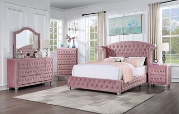 Pink Zohar Bed CM7130PK By Furniture of America