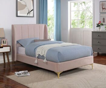 Light Pink Pearl Bed CM7459PK By Furniture of America